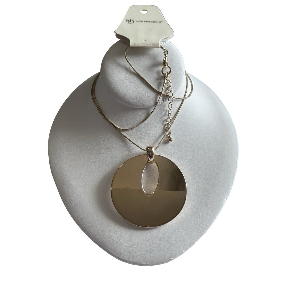 New Directions statement necklace circle cut out